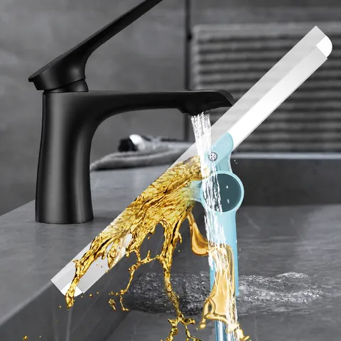 Stainless Steel Floor Squeegee Broom With Silicone Blade Adjustable Long Pole Bathroom Floor Water Wiper Cleaning Tool