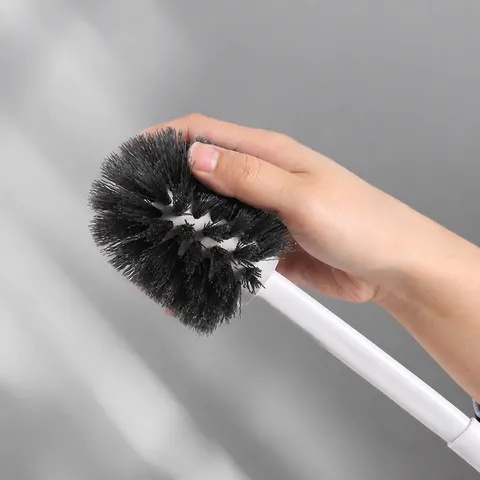 Juego de Cepillo de Inodoro Montado en la Pared para el Hogar Cepillo de Limpieza de Baño de Plástico Con Soporte y Herramienta de Limpieza de Ranuras