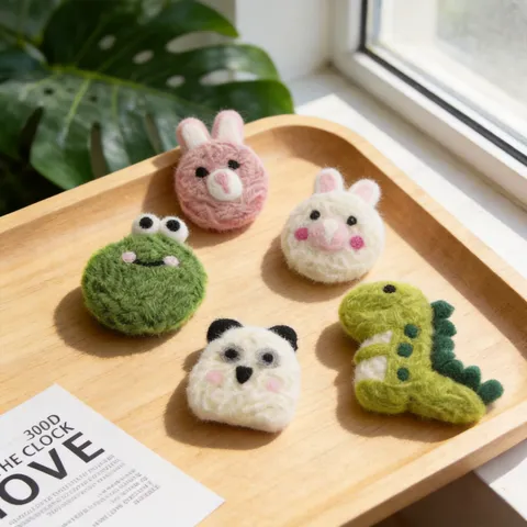 Cute Cartoon Animal Wool Yarn Dinosaur Polar Bear Cat Paw Headwear DIY Accessories Handcrafted Clothing Craft
