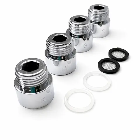 Universal Shower Head Adapter Set Electroplated ABS Faucet Converter Connector For Bathroom Handheld Shower Hose