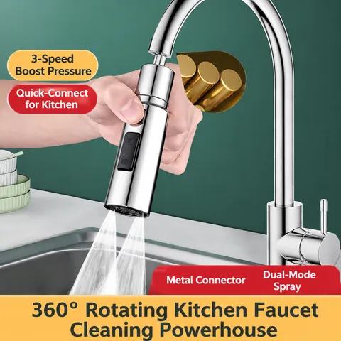 Universal Kitchen Faucet Extender 360 Degree Rotatable Anti-Splash Aerator ABS And Copper Bathroom Sink Water Tap Nozzle