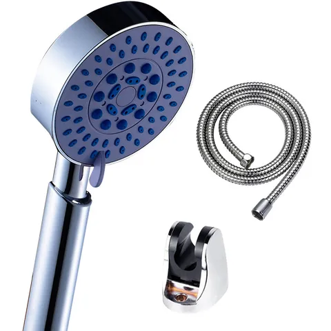 Handheld Shower Head High Pressure 5-Setting Bathroom Showerhead ABS Plastic Electroplated Modern Water Saving Tool