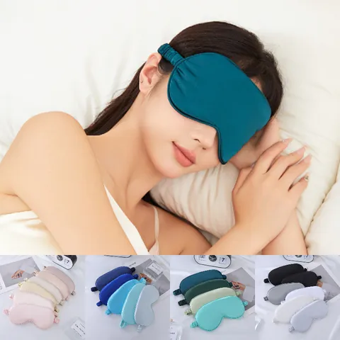 Double Sided Satin Silk Sleep Eye Mask For Men Women Blackout Blindfold Soft Breathable Eyepatch For Travel Nap Sleeping