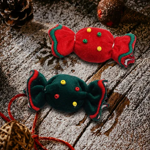 Lindo Caramelo de Tela de Dibujos Animados Relleno Colgante Hecho a Mano Abalorios DIY Niños Pelo Accesorio Bolsos Zapatos
