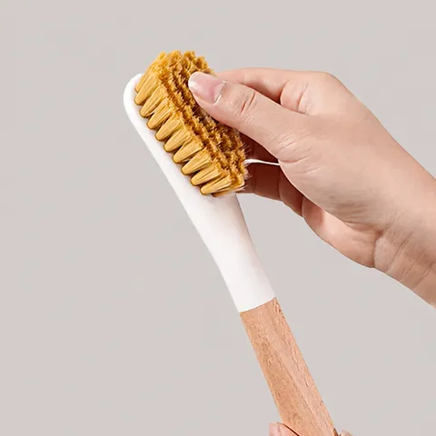 Multifunctional Cleaning Brush Wooden Handle Bed Brush Shoe Brush Household Dusting Tool