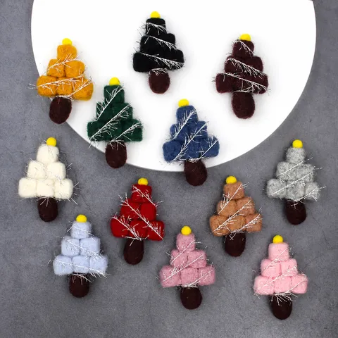 Handmade Wool Felt Christmas Tree Pendant Miniature Ornament DIY Craft Festive Party Home Holiday Decor