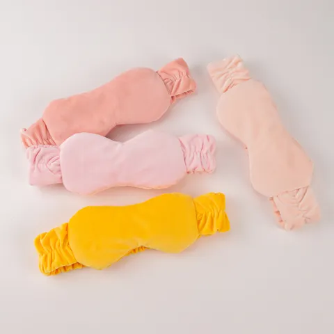 Antifaz para Dormir y Diadema de Felpa de Doble Propósito Banda de Pelo de Vellón Suave para Mujeres Viaje Lavado de Cara