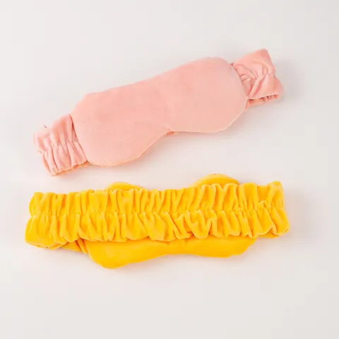 Antifaz para Dormir y Diadema de Felpa de Doble Propósito Banda de Pelo de Vellón Suave para Mujeres Viaje Lavado de Cara