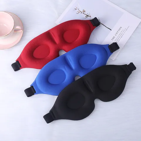 Antifaz para Dormir 3D Contorneado Poliéster Espuma Viscoelástica Oscurecimiento Transpirable Suave para Viajes Oficina Hombres Mujeres
