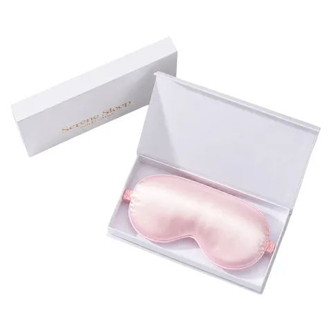 Luxury Satin Sleep Eye Mask With Gift Box Double Sided Soft Satin Sleeping Mask For Women Men Blackout Eye Cover Travel