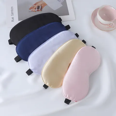 Mascherina per Dormire in Raso a Doppia Faccia Mascherina per Occhi Oscurante Con Cinturino Elastico Regolabile Morbida Traspirante per Donna Uomo Viaggio