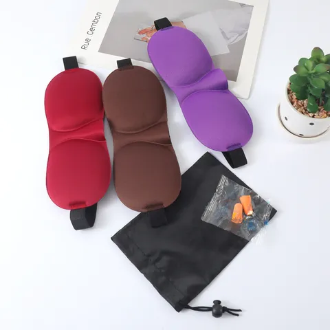 3D Contoured Sleep Eye Mask With Waterproof Pouch And Earplugs Breathable Shading Eye Cover For Travel Home Women Men