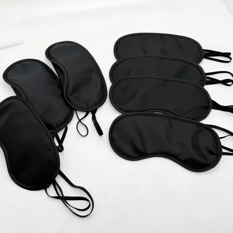 Antifaz para Dormir de Poliéster Aviación Sombreado Negro Portátil Transpirable para Hombre Mujer Viaje Oficina Siesta Juegos