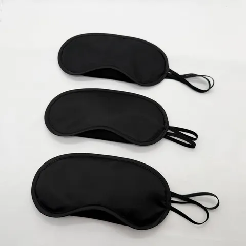 Antifaz para Dormir de Poliéster Aviación Sombreado Negro Portátil Transpirable para Hombre Mujer Viaje Oficina Siesta Juegos