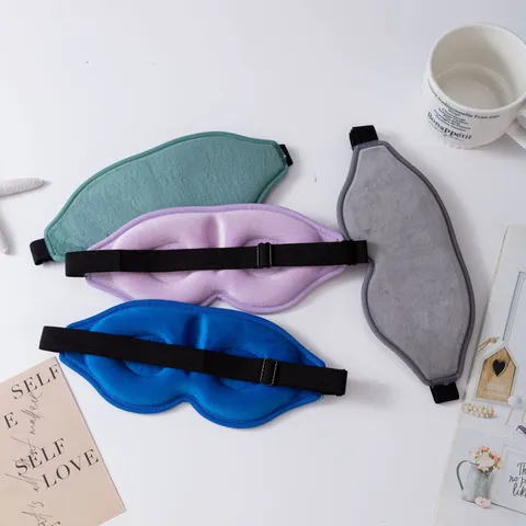Comfortabel 3D Gevormd Pluche Oogmasker Ademend Lichtblokkering Slaapmasker Verstelbaar Blinddoek Voor Reizen Dagelijkse Rust Thuis