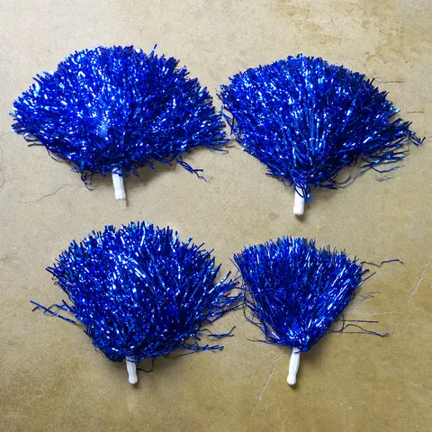 Cheerleading Pom Poms Metallische Kunststoff Folie Pom Poms Mit Griff Sport Tanz Team Geist Party Zubehör
