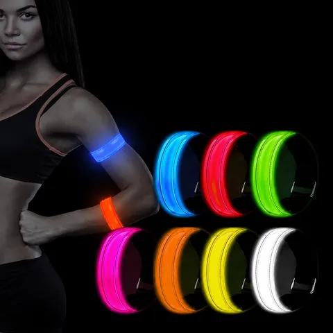 LED Lichtgevende Armband USB Oplaadbaar Nachtelijk Hardlopen Veiligheidsuitrusting Reflecterende Sport Armband LED Armband
