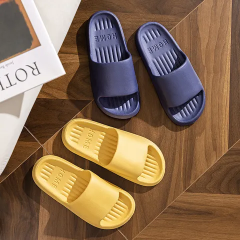 Unisex EVA Foam House Slippers Non-Slip Lightweight Soft Open Toe Indoor Slide Sandals For Couples Daily Home Wear