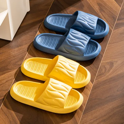 Unisex Minimalist Thick Sole EVA Slippers Non Slip Waterproof Lightweight Indoor Outdoor Couple House Shoes