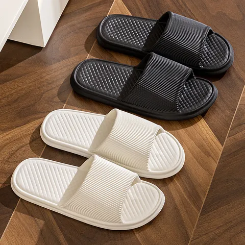 Unisex EVA House Slippers Non-Slip Wear-Resistant Thick Sole Bathroom Slides Casual Couple Indoor Slippers