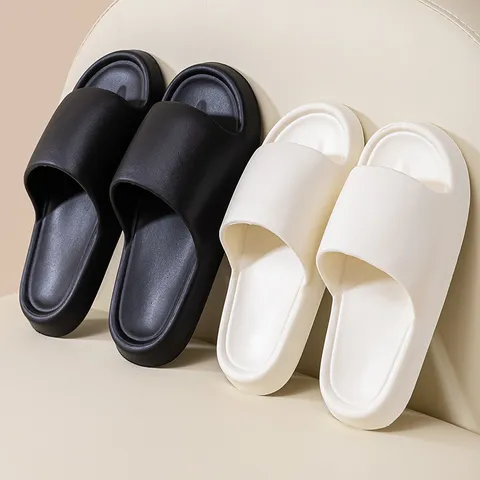 Unisex EVA House Slippers Lightweight Thick Sole Open Toe Anti-Slip Casual Couple Sandals Indoor Outdoor Footwear