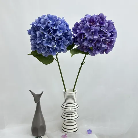 Artificial Hydrangea Silk Flower Single Stem 90 Petals Faux Floral For Wedding Home Party Photography Decoration