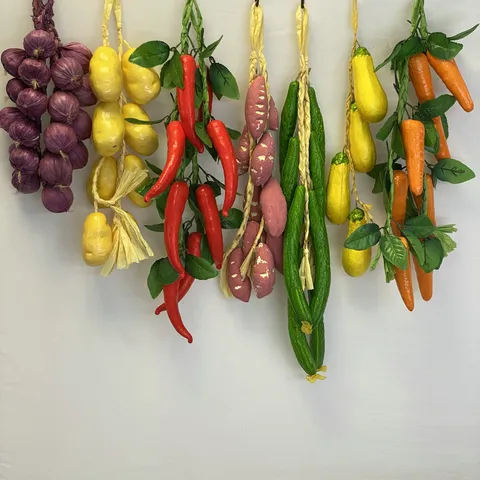 Artificial Vegetable Hanging String Simulation Chili Potato Carrot Onion Home Farmhouse Restaurant Decor