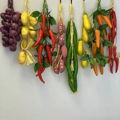 Artificial Vegetable Hanging String Simulation Chili Potato Carrot Onion Home Farmhouse Restaurant Decor