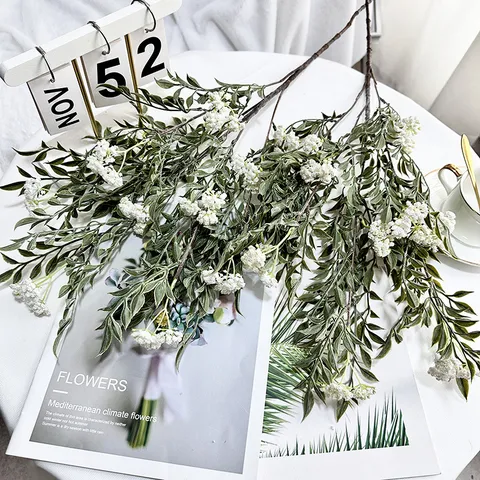 Bouquet de Fleurs en Soie Artificielle Arrangement Floral Réaliste Pour Maison Salon Table à Manger Hôtel Décoration de Mariage