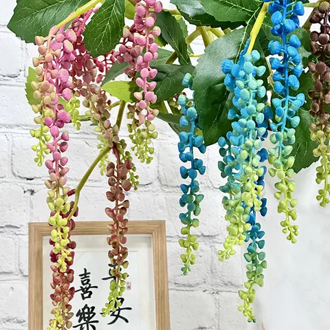 Künstliche Weichgummi Hängende Frucht Ranke Grün Künstliche Pflanzen Simulierte Blume Für Zuhause Wohnzimmer Wanddeko