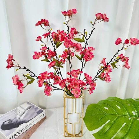 Flores de Cerezo Artificiales 45 Cabezas Ramas de Cerezo de Seda Arreglos Florales Falsos para Decoración de Hogar Boda Fiesta
