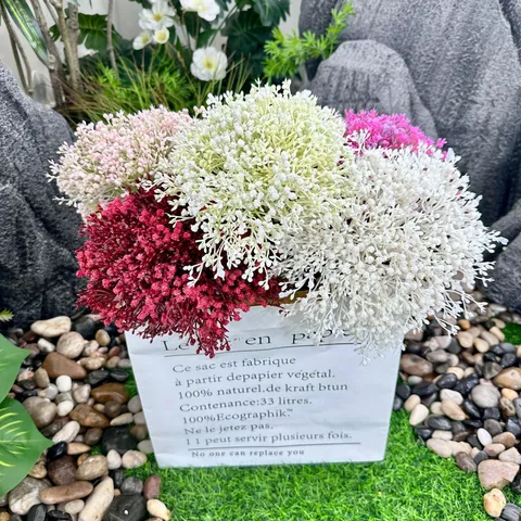 12 Forks Artificial Baby's Breath Fake Flowers Silk Cloth And Plastic Bouquet For Wedding Home Decor Photography Props