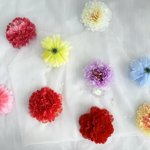 Artificial Peony Flower Heads Silk Peony Flowers For Wedding Home Party Decoration DIY Wreath Craft Supplies Assorted Colors