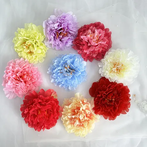 Artificial Peony Flower Heads Silk Peony Flowers For Wedding Home Party Decoration DIY Wreath Craft Supplies Assorted Colors