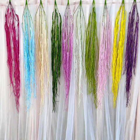 Ramas de Flores Artificiales Colgantes de Plástico Flores Falsas para Vestíbulo de Hotel Fiesta de Bodas Decoración del Hogar