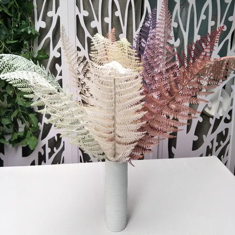 Simulation Boston Fern Leaf Artificial Plants Plastic Greenery Leaves For Home Soft Decoration Wedding Party Wall Decor
