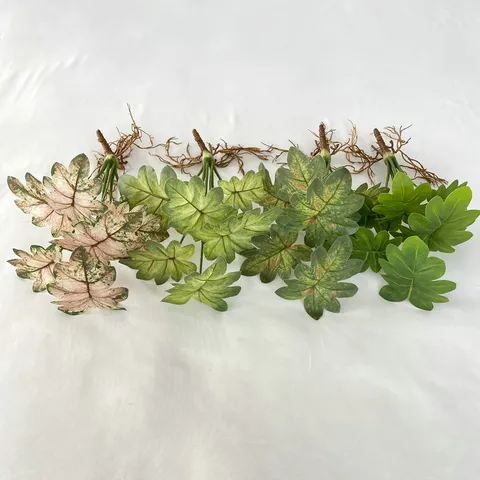 Artificial Bamboo Leaves 7 Heads Greenery Plant Fake Flowers For Nordic Home Room Decor Wedding Photography Props Table