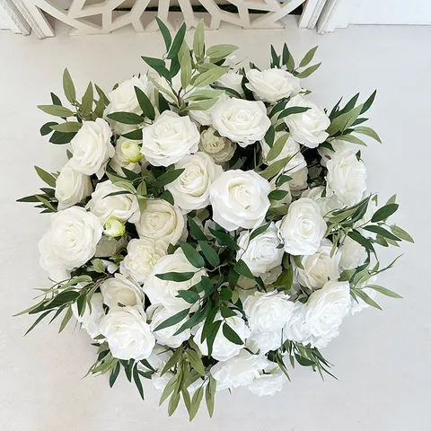Kunstmatige Rozenbloembal Zijden Bloemstuk Voor Bruiloft Wegleider Feest Huisdecoratie Evenement Scene Decoratie