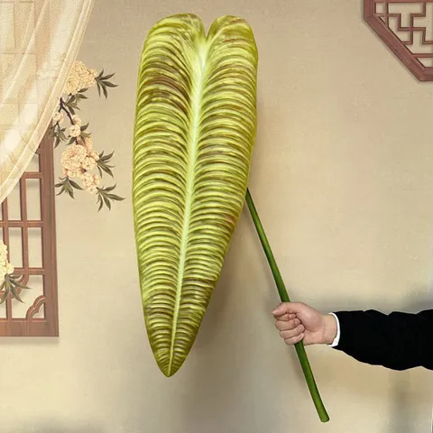 Feuilles de Plantes Artificielles Style Forêt Tropicale Tissu de Soie Faux Feuillage Pour Lobby d'Hôtel Mariage Décoration Intérieure