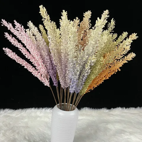 Flor de Carrizo Espiga de Grano Artificial Ramita de Planta Simulada Campestre Hogar Boda Fotografía Decoración Tallo de Flor Falsa