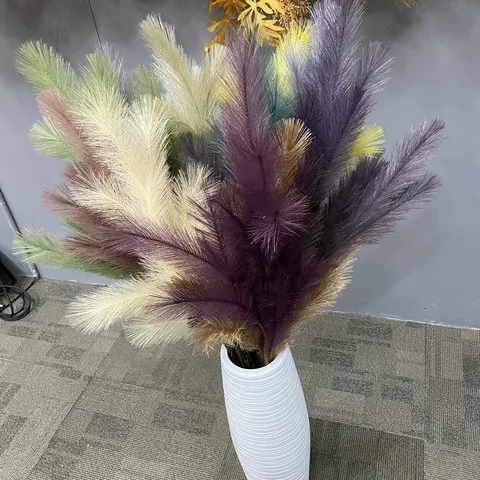 Rami Lunghi di Canna di Pampas Artificiali Fiori Finti per Natale Matrimonio Decorazione Casa Composizione Floreale