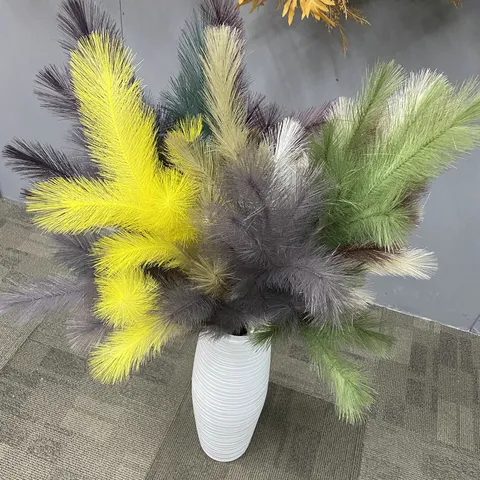 Rami Lunghi di Canna di Pampas Artificiali Fiori Finti per Natale Matrimonio Decorazione Casa Composizione Floreale
