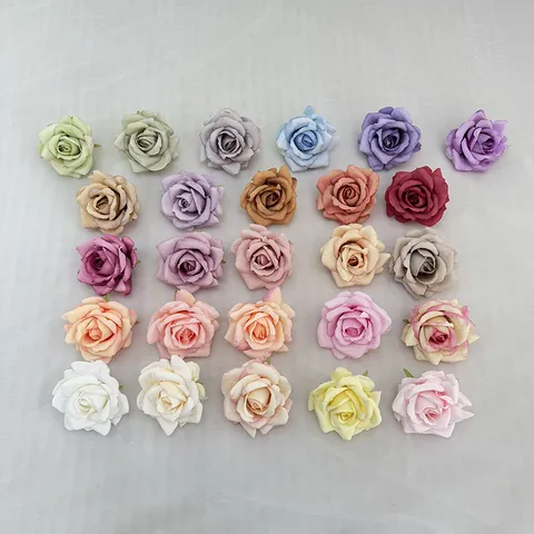 Artificial Silk Rose Flower Heads Bulk Fake Flowers For Wedding Arch Home Decor Party DIY Craft Floral Arrangements