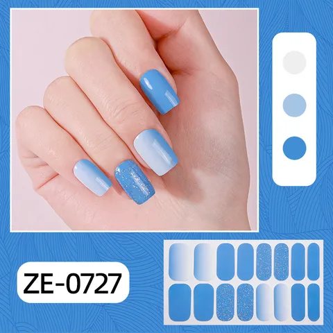 Tiras de Esmalte de Uñas con Purpurina y Degradado Francés Pegatinas de Arte de Uñas de Lunares Minimalistas Calcomanías de Manucura Impermeables