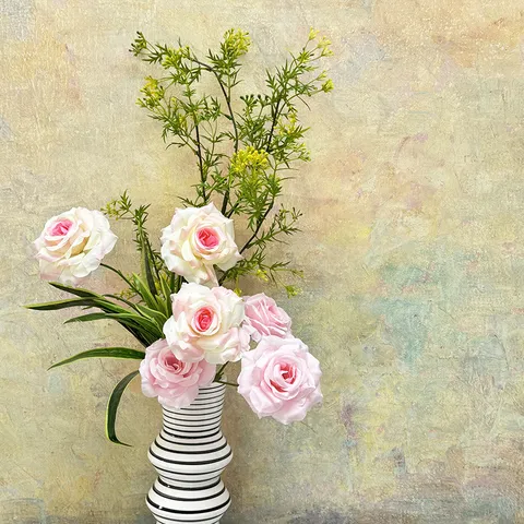 Artificial Silk Rose Flowers 3 Heads Dreamy Diamond Roses Bouquet For Wedding Home DIY Decor Party Floral Arrangements