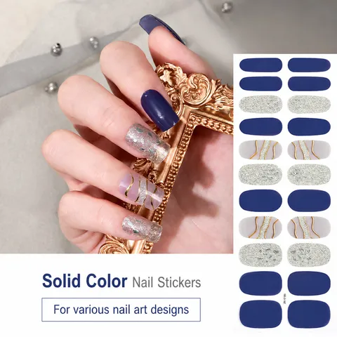 Involucri per Smalto per Unghie Impermeabili Stile Coreano Giapponese Adesivi per Unghie a Copertura Totale Design Astratto Artistico Decalcomanie