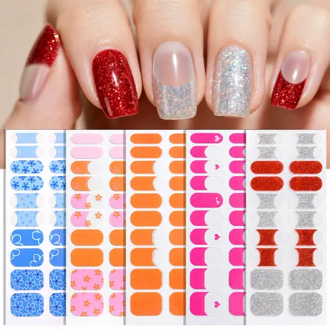 Französischer Stil Nagellackfolie Selbstklebende Nagelaufkleber Vollabdeckung Maniküre Kunst Aufkleber Elegante Finger Dekoration Schönheit