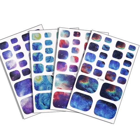 Pegatinas de Uñas de los Pies de Graduado de Cielo Estrellado de Verano Estrella Luna Graduado Playa Envolturas de Arte de Uñas de los Pies Calcomanías de Manicura para Mujeres