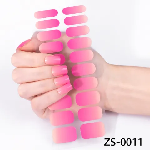 Envoltorios de Esmalte de Uñas con Purpurina y Degradado Europeo Americano Simple Adhesivo Pegatinas de Arte de Uñas Calcomanías de Manicura