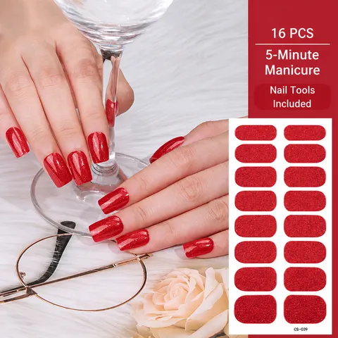 Adhesivos para Uñas con Brillo Degradado Colorido Impermeables Autoadhesivos para Mujeres Niñas Manicura